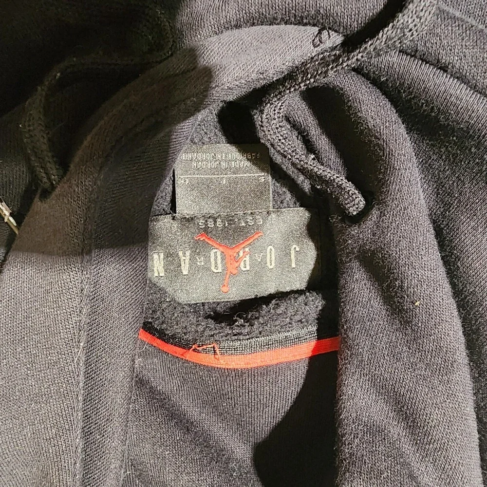 Jordan Pullover Hoodie Sweatshirt Jumper Logo Spellout Black Mens‎